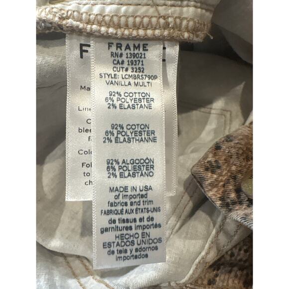 Frame Bootcut Jeans Snake Print Jeans Size 27 - Picture 7 of 8